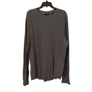 VINCE | Men’s Gray Waffle Knit Long Sleeve Sweater Top Size XL